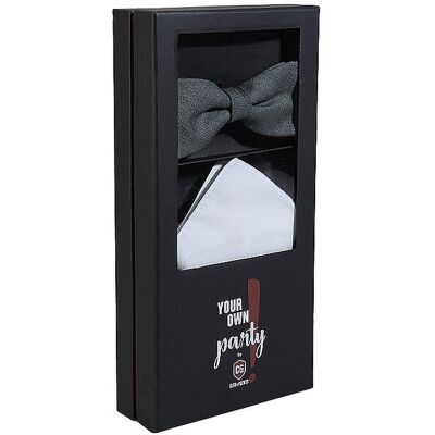 Cg - Club Of Gents Set papillon e fazzoletto da taschino PAXTON nero Cg - Club Of Gents Set papillon e fazzoletto da taschino PAXTON nero