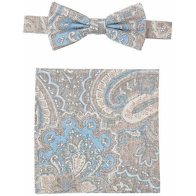 Seidenfalter Set Fliege e fazzoletto da taschino PRINCE BOWTIE beige Seidenfalter Set Fliege e fazzoletto da taschino PRINCE BOWTIE beige