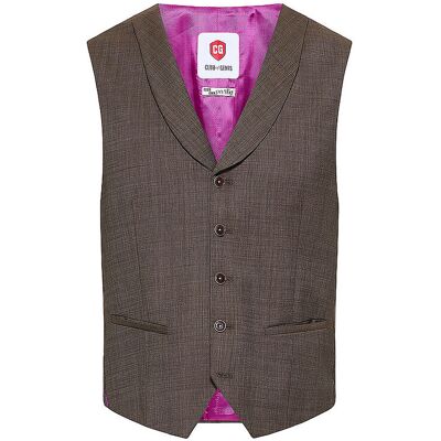 Cg - Club Of Gents Gilet da abito slim fit PHILLIP marrone 106 Cg - Club Of Gents Gilet da abito slim fit PHILLIP marrone 106