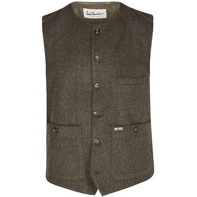 Luis Trenker Gilet tradizionale oliva 56 Luis Trenker Gilet tradizionale oliva 56