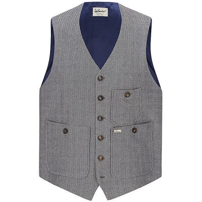 Luis Trenker Gilet tradizionale LUSEBA blu 52 Luis Trenker Gilet tradizionale LUSEBA blu 52