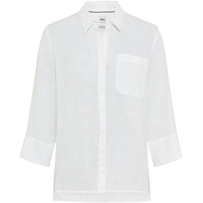 Brax Blusa in lino VICKI bianco 42 Brax Blusa in lino VICKI bianco 42