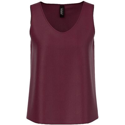 Marc Cain Top di seta rosso scuro 42 Marc Cain Top di seta rosso scuro 42