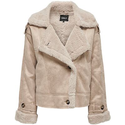 Only Giacca in pelliccia sintetica LVA beige S Only Giacca in pelliccia sintetica LVA beige S