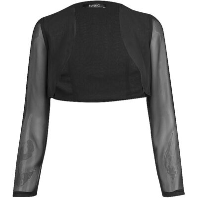 Swing Bolero in chiffon nero 42 Swing Bolero in chiffon nero 42