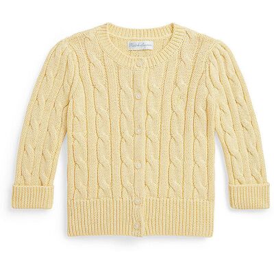 Ralph Lauren Cardigan in maglia per neonata giallo 74 Ralph Lauren Cardigan in maglia per neonata giallo 74