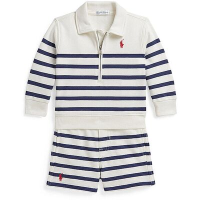 Ralph Lauren Set neonato 2 pezzi maglione e shorts crema 62 Ralph Lauren Set neonato 2 pezzi maglione e shorts crema 62