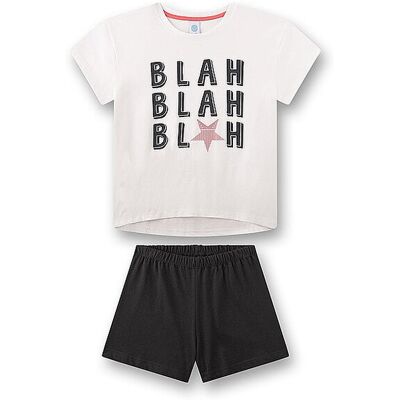 Sanetta Pigiama da ragazza 2 pezzi T-shirt e shorts crema 152 Sanetta Pigiama da ragazza 2 pezzi T-shirt e shorts crema 152