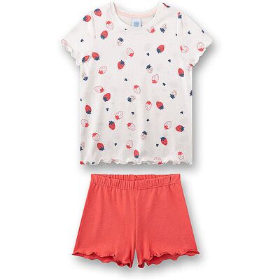 Sanetta Pigiama da ragazza 2 pezzi T-shirt e shorts crema 104 Sanetta Pigiama da ragazza 2 pezzi T-shirt e shorts crema 104