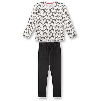 Sanetta Pigiama da ragazza 2 pezzi maglietta a maniche lunghe e pantaloni crema 140 Sanetta Pigiama da ragazza 2 pezzi maglietta a maniche lunghe e pantaloni crema 140