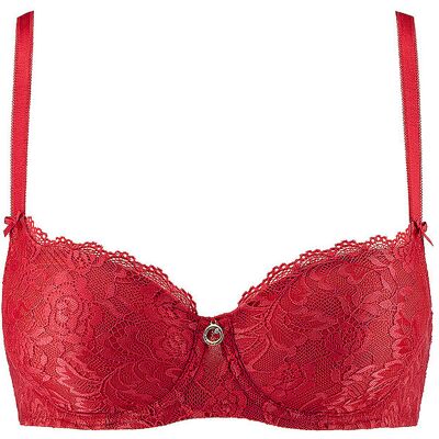 Aubade Reggiseno a mezza coppa ROSESSENCE gala rosso 85D Aubade Reggiseno a mezza coppa ROSESSENCE gala rosso 85D