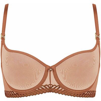 Aubade Reggiseno con ferretto SHEER EMOTION honey marrone chiaro 80C Aubade Reggiseno con ferretto SHEER EMOTION honey marrone chiaro 80C