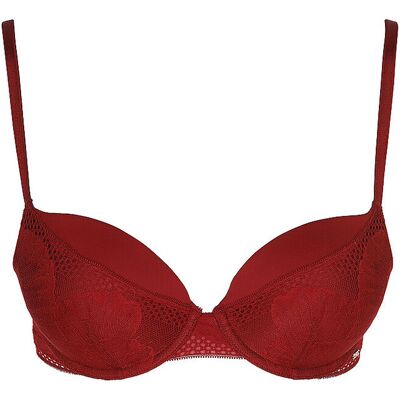 Boss Reggiseno push-up PEONY LACE rosso scuro 75C Boss Reggiseno push-up PEONY LACE rosso scuro 75C