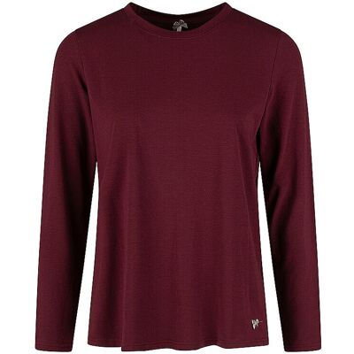 Short Stories Maglietta a maniche lunghe rosso scuro XL Short Stories Maglietta a maniche lunghe rosso scuro XL