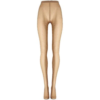 Wolford Collant alla moda DAISY 20 DEN fairly light / white marrone chiaro M Wolford Collant alla moda DAISY 20 DEN fairly light / white marrone chiaro M