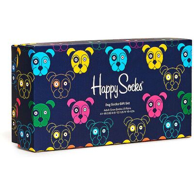 Happy Socks Confezione regalo da uomo calzini MIXED DOGS confezione da 3 paia 41-46 navy blu Happy Socks Confezione regalo da uomo calzini MIXED DOGS confezione da 3 paia 41-46 navy blu