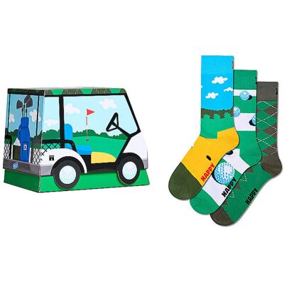 Happy Socks Calzini da uomo GOLF confezione da 3 paia 41-46 green verde Happy Socks Calzini da uomo GOLF confezione da 3 paia 41-46 green verde