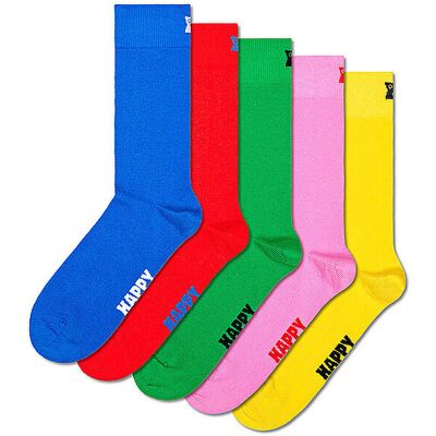 Happy Socks Calzini da uomo, confezione da 5, SOLID 41-46 blu blu Happy Socks Calzini da uomo, confezione da 5, SOLID 41-46 blu blu