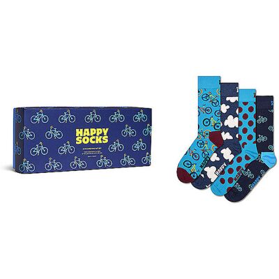 Happy Socks Set di calzini da uomo BIKE SOCKS, confezione da 4 paia, taglia 41-46, blu blu Happy Socks Set di calzini da uomo BIKE SOCKS, confezione da 4 paia, taglia 41-46, blu blu