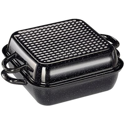 Riess Teglia da forno con coperchio 26x26cm Nera nero Riess Teglia da forno con coperchio 26x26cm Nera nero