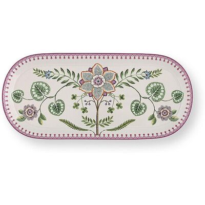 Pip Studio - Lily & Lotus Blanc - 33,3x15,5 cm - Piatto torta Pip Studio - Lily & Lotus Blanc - 33,3x15,5 cm - Piatto torta