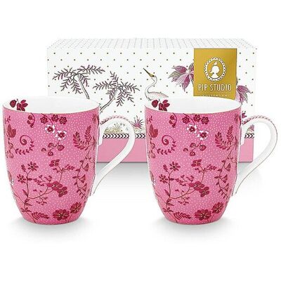 Pip Studio Tazza Rosa Fiori Jolie Grande 2 Pezzi - Tazza Pip Studio Tazza Rosa Fiori Jolie Grande 2 Pezzi - Tazza