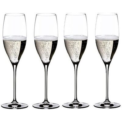 Riedel Set 4 calici da spumante VINUM Cuvee Prestige trasparente Riedel Set 4 calici da spumante VINUM Cuvee Prestige trasparente