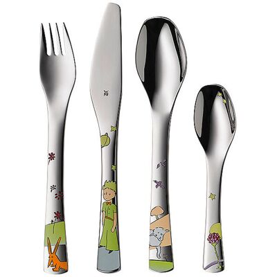 Wmf Set di posate per bambini da 4 pezzi Il piccolo principe Crogargan / Multicolore argento Wmf Set di posate per bambini da 4 pezzi Il piccolo principe Crogargan / Multicolore argento