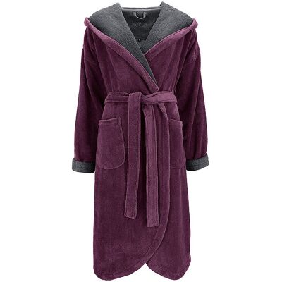 Vossen Accappatoio da donna CARMEN Elderberry/Graphit bacca L Vossen Accappatoio da donna CARMEN Elderberry/Graphit bacca L