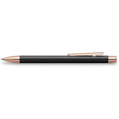 Faber-Castell Neo Slim Penna a sfera in metallo nero con oro rosa nero Faber-Castell Neo Slim Penna a sfera in metallo nero con oro rosa nero