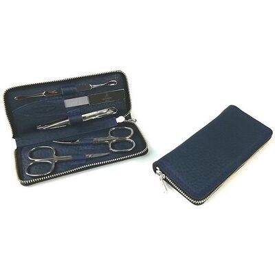 Hammann Set per manicure in pelle (Blu scuro / 5 pezzi) Hammann Set per manicure in pelle (Blu scuro / 5 pezzi)