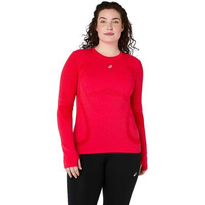 Asics Maglietta da running senza cuciture Road da donna rosso XS Asics Maglietta da running senza cuciture Road da donna rosso XS