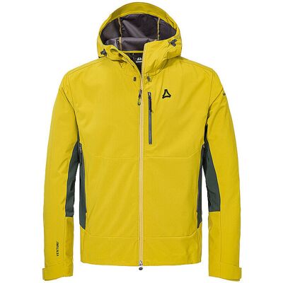 Schöffel Giacca softshell da uomo per escursioni Milagle con cappuccio oro 52 Schöffel Giacca softshell da uomo per escursioni Milagle con cappuccio oro 52