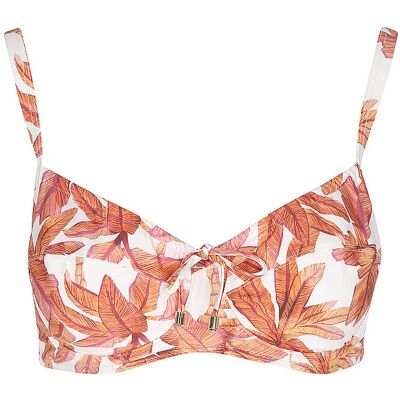 Cyell Top bikini da donna Palm&Patterns arancione 40F Cyell Top bikini da donna Palm&Patterns arancione 40F