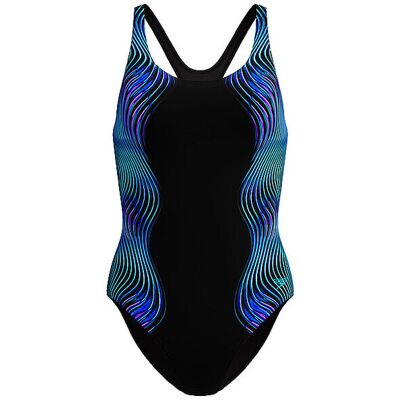 Speedo Costume da bagno da donna Print Medalist grigio 36 Speedo Costume da bagno da donna Print Medalist grigio 36