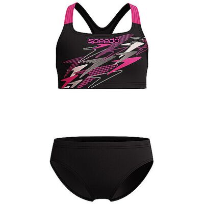 Speedo Bikini Medley Logo da ragazza grigio 128 Speedo Bikini Medley Logo da ragazza grigio 128