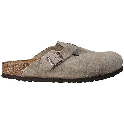 Birkenstock Pantofole da donna Boston Suede Medium/Narrow cammello 38 Birkenstock Pantofole da donna Boston Suede Medium/Narrow cammello 38
