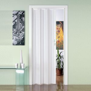 saba Porta a Soffietto da Interno 88,5x214 cm in PVC Florance Bianca Pastello... saba Porta a Soffietto da Interno 88,5x214 cm in PVC Florance Bianca Pastello...