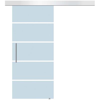 benzoni Porta Scorrevole Vetrata 102,5x205 cm Satinata a Strisce Trasparenti... benzoni Porta Scorrevole Vetrata 102,5x205 cm Satinata a Strisce Trasparenti...