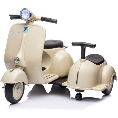 vespa Piaggio con Sidecar Small Elettrica 6V per Bambini Crema... vespa Piaggio con Sidecar Small Elettrica 6V per Bambini Crema...