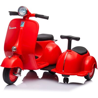 vespa Piaggio con Sidecar Small Elettrica 6V per Bambini Rossa... vespa Piaggio con Sidecar Small Elettrica 6V per Bambini Rossa...