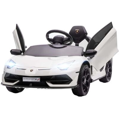 lamborghini Macchina Elettrica per Bambini 12V con Licenza Aventador SVJ Roadster Bianco... lamborghini Macchina Elettrica per Bambini 12V con Licenza Aventador SVJ Roadster Bianco...