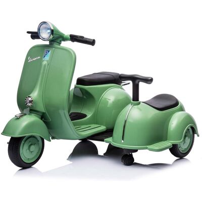 vespa Piaggio con Sidecar Small Elettrica 6V per Bambini Verde... vespa Piaggio con Sidecar Small Elettrica 6V per Bambini Verde...