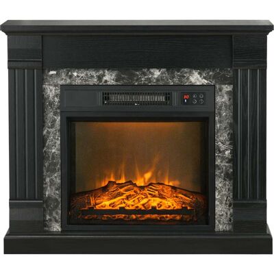 giordanoshop Camino Elettrico da Pavimento 80x21,6x67,8 cm 1800W Effetto Fiamma Nero... giordanoshop Camino Elettrico da Pavimento 80x21,6x67,8 cm 1800W Effetto Fiamma Nero...
