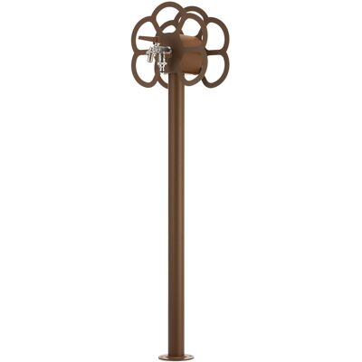 belfer Fontana da Giardino con Rubinetto e Portatubo Integrato 42/SRF Ruggine... belfer Fontana da Giardino con Rubinetto e Portatubo Integrato 42/SRF Ruggine...