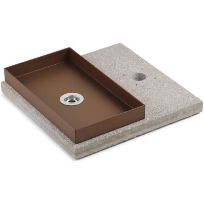 belfer Base con Vaschetta per Fontane con Ghiera Piccola 40x40x5 cm in Cemento 42/BSE/6 Ruggine... belfer Base con Vaschetta per Fontane con Ghiera Piccola 40x40x5 cm in Cemento 42/BSE/6 Ruggine...