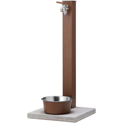 belfer Fontana a Colonna Rubinetto Doppio in Ottone con Base e Vaschetta Abbeveratoio 42/REX-R Ruggine... belfer Fontana a Colonna Rubinetto Doppio in Ottone con Base e Vaschetta Abbeveratoio 42/REX-R Ruggine...