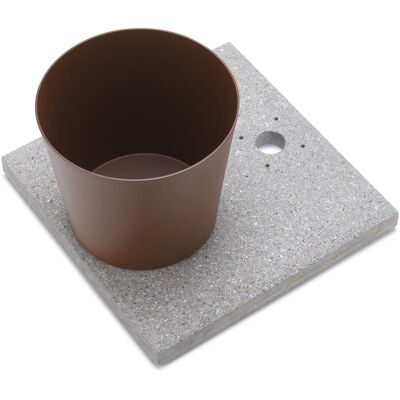 Belfer - 42/BSE/4 - Ruggine - 40x40x5 cm - Base per fontane Belfer - 42/BSE/4 - Ruggine - 40x40x5 cm - Base per fontane