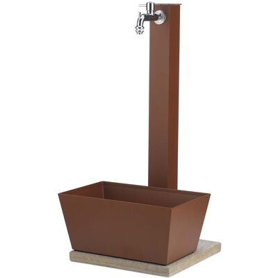 belfer Fontana da Giardino con Rubinetto Vaschetta e Base 42/QVR Ruggine... belfer Fontana da Giardino con Rubinetto Vaschetta e Base 42/QVR Ruggine...