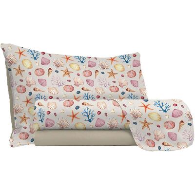 giordanoshop Set Lenzuola Singolo con Stampa Sopra Sotto e Federe Marea... giordanoshop Set Lenzuola Singolo con Stampa Sopra Sotto e Federe Marea...